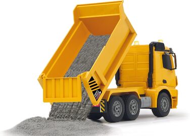 Позашляховик-самоскид Mercedes-Benz Arocs 2,4 ГГц - Кузов підіймається/опускається, реалістичний звук двигуна, клаксон, звук попередження про рух заднім ходом, повний привід, жовті світлодіодні сигнальні вогні, програмовані функції, 404940 -