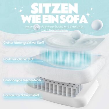 Милий ігровий стілець з котячою тканиною з поперековою подушкою у формі котячої лапи та котячими вушками, ігровий стілець з підставкою для ніг, ергономічний ПК-стілець для дітей, дорослих та дівчаток, вантажопідйомність 140 кг, синьо-білий