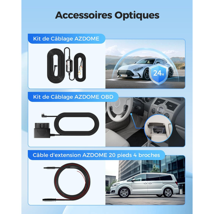 Відеореєстратор автомобільний передній задній 4K/2.5K GPS WiFi відеореєстратор зі Starvis, SD-карта 64GB, автомобільна камера, моніторинг паркування, супер нічне бачення, WDR, широкий кут 170, G-сенсор, циклічний запис, GS63H Pro