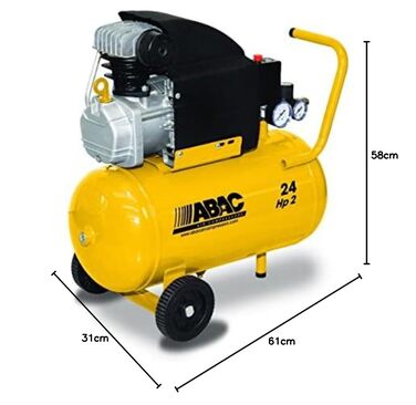 Повітряний компресор ABAC POLE POSITION B20 BASELINE, 24-літровий повітряний компресор, подвійний манометр, макс. тиск 8 бар, впор