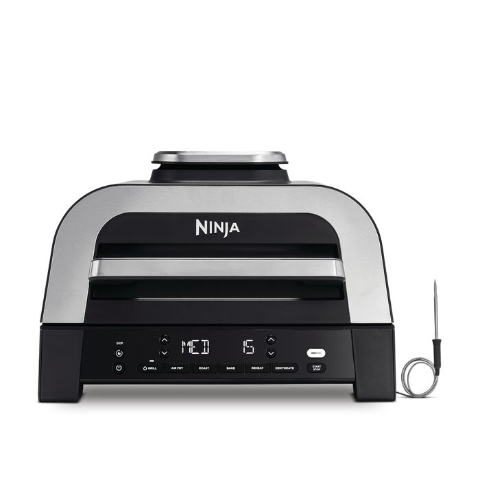 Гриль та аерофритюрниця Ninja MAX 6-в-1, 3,8 л, сірий/сріблястий