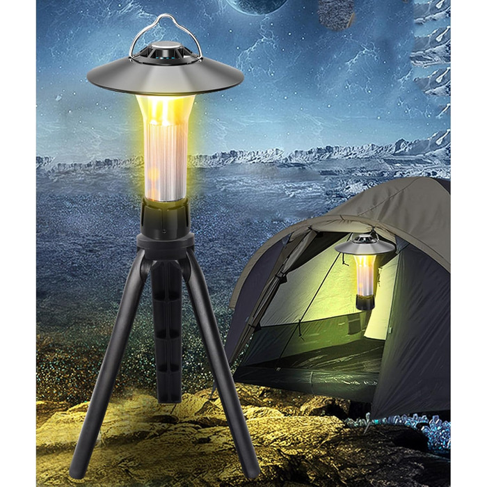 Портативний ліхтар для кемпінгу на відкритому повітрі, акумуляторний, водонепроникний, аварійне освітлення для зовнішнього декору, багатофункціональне аварійне освітлення на відкритому повітрі