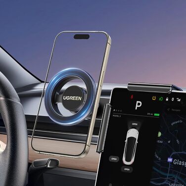 Автомобільний магніт UGREEN для тримача мобільного телефону для Tesla, сумісний з автомобільним тримачем MagSafe, поворотний автом