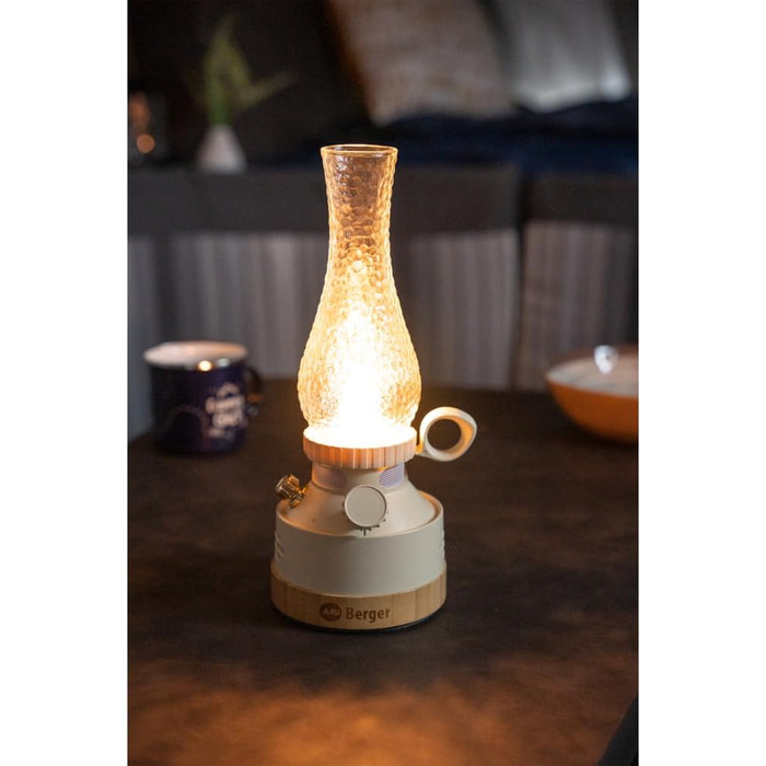 Ліхтар для кемпінгу Berger Dorina з портативним зарядним пристроєм Акумуляторний кемпінговий ліхтар для використання без електрики Кемпінговий ліхтар з батареєю та USB-кабелем Легкий кемпінговий ліхтар для використання в наметах без електроенергії