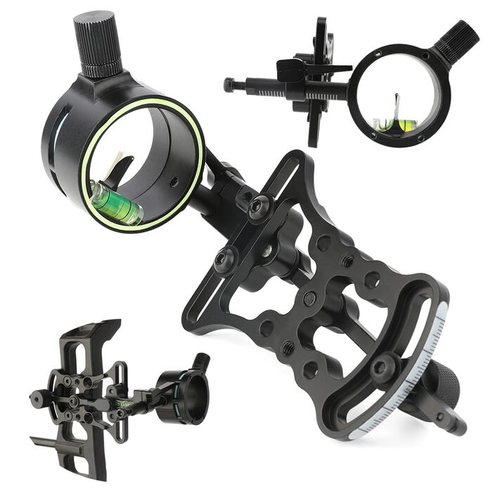Приціл для лука зі скловолокна з одним штифтом 0,019 фута мікрорегульований, швидковстановлюваний без інструментів з підсвічуванням для складних луків