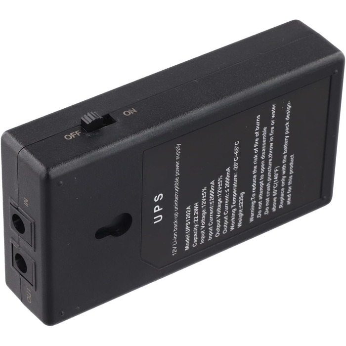 Джерело безперебійного живлення (UPS) 12V 2A 22.2W для камер, роутерів, систем відеоспостереження та контролю доступу з захистом від перезаряду, глибокого розряду, перевантаження та короткого замикання