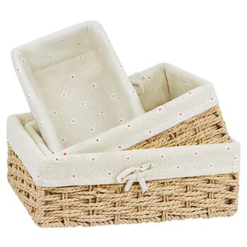 Кошик для зберігання, плетений кошик для хліба, 3 шт., подарунковий кошик, невеликий набір, коробка для зберігання з ротанга з підкладкою, декоративний плетений кошик для хліба для вітальні, подача випічки, хакі