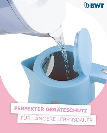 Фільтр для столової води BWT Vida вкл. 1 картридж з магнієвою мінералізованою водою I Ручний лічильник I 2,6 літра I Білий, Білий.