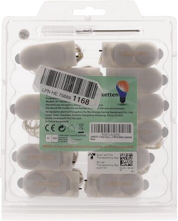 Світлодіодна батарея казкових вогнів, 2M 20LEDs теплі білі міні казкові вогні мідний дріт робота від батареї теплий білий 12 пакет