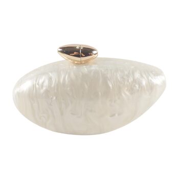 Акриловий клатч у формі мушлі, модна вечірня сумочка з металевого акрилу, блискучі гаманці та сумочки у формі яйця для жінок, весільні вечірки