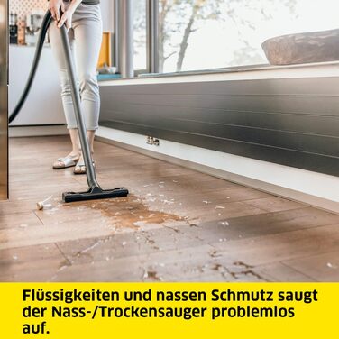 Пилосос для сухого та вологого прибирання Krcher WD 3 S V-17/4/20, вкл. картриджний фільтр, флісовий фільтрувальний мішок, 1000 Вт