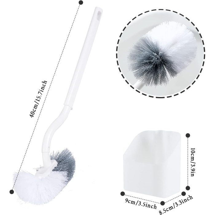 Набори щіток для унітазу, щітка для унітазу з контейнером, щітка для унітазу з очищувачем обідка, щітка для унітазу вигнута, з дов