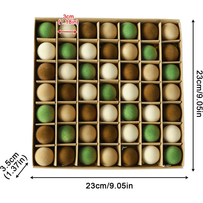 Набір із 49 оксамитових різдвяних кульок Generisch