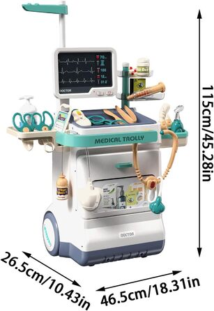 Медична іграшка Делюкс набір лікаря для дітей - 26-штучний набір іграшок для уявної медичної станції з ігровим стетоскопом та медичними інструментами - ідеальний подарунок для рольових ігор