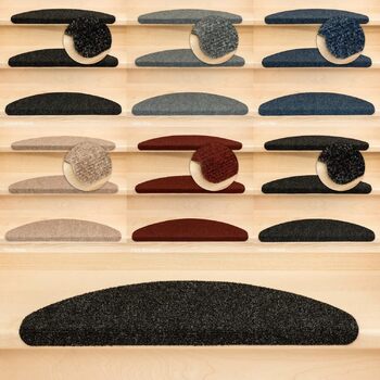 Килимки для сходів Kettelservice-Metzker Ramon MW Half Round в різних варіантах набору 65x23,5 см Антрацит 15 шт. 15 шт. Антрацит