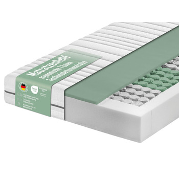 Матрац Hero 90x200 см Матрац Relax Pocket Spring Рівень жорсткості H3 Oeko-Tex Ергономічний 7-зонний матрац Висота 18 см Гіпоалергенний та антибактеріальний 90 x 200 см Рівень жорсткості 3 90 x 200 см