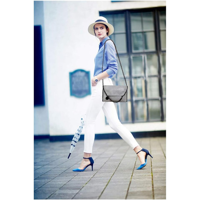 Жіноча сумка-месенджер MZBoutiques з ланцюжком, повсякденна, зі штучної шкіри (Золота)