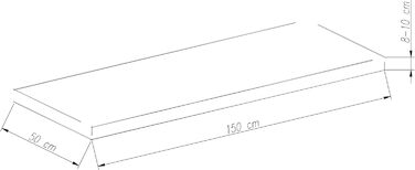 Подушка для лавки Chicreat 150 x 50 x 8 см, червона