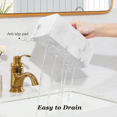 Тримач для зубних щіток із смоли Luxspire, 5 відділень для зубних щіток Ручна робота Тримач для електричної зубної щітки Зубна пас