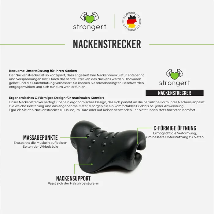 Ортопедичний розтягувач для шиї STRONGERT Neck Stretcher – підтримка, релаксація та профілактика болю
