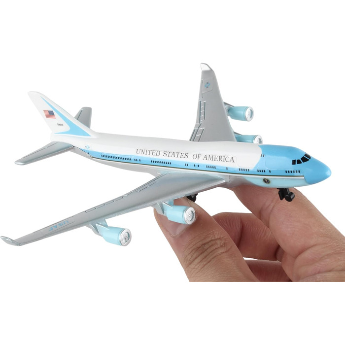 Одинарний літак Herpa Air Force One, мала масштабна модель літака, іграшкова мініатюрна модель з металу та пластику - для дітей віком від 3 років