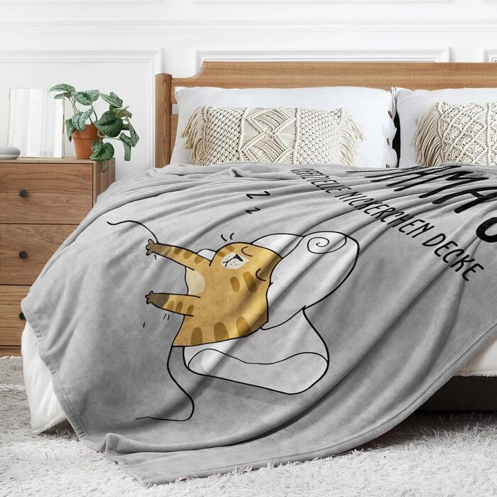 Подарунки для мами Весела мяка ковдра для мами надзвичайно мякої якості Подарунок на день народження мами, подарунок на День матері 157 132 см Сірий