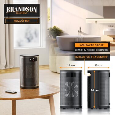 Тепловентилятор з пультом дистанційного керування - Лауреат нагород - ЕКО-режим, енергозберігаючий, тихий - 1500 Вт - 2 швидкості - Захист від перекидання та перегріву