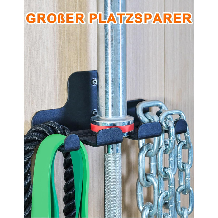 Настінний тримач для штанги Fitarc для олімпійських штанг, вішалка для штанги 33 мм, підвісна стійка для штанги для домашнього тренажерного залу, вільні стійки для штанги, вішалка для штанги з 3 гачками