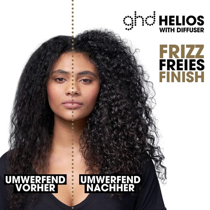 Фен ghd helios швидке сушіння, низький рівень шуму та легка вага, стайлінг Blowout, колір Negro