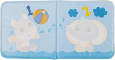 Книжка для купання Chicco з м'якого пластику вивчаємо цифри, кольори та тварин. Легка, зручно відкривається, змінює колір у воді. Для діток від 6 до 36 місяців.