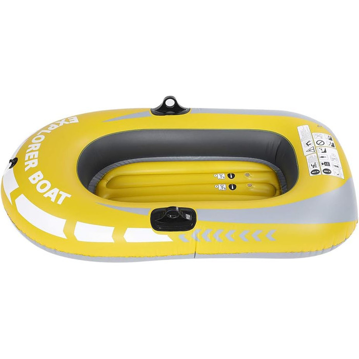 Надувний човен KIMISS, Дитячий надувний човен, Надувний, Жовтий, ПВХ, Каное, 1 особа, Весловий човен, Риболовля, Дрифт, Дайвінг