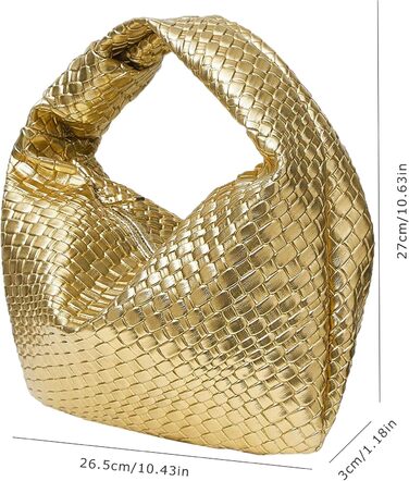 Філомена жіноча сумка-хобо з ручкою-вузлом, шкіряна, на блискавці, клатч, гаманець, золотий колір