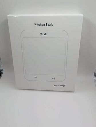 Цифрові кухонні ваги Vitafit 15 кг, багатофункціональні кухонні ваги, цифрові ваги зі світлодіодним дисплеєм, загартоване скло, то