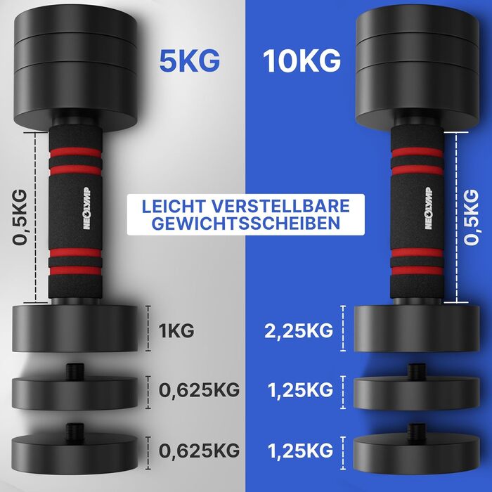 Гантелі NEOLYMP Adjustable Dumbbells Set - 2 x 1.75 - 10 кг