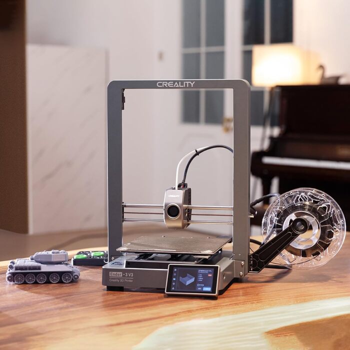 Принтер Creality Ender 3 V3, висока швидкість 600 мм/с із суцільнометалевою конструкцією, новий CoreXZ із прямим екструдером із по