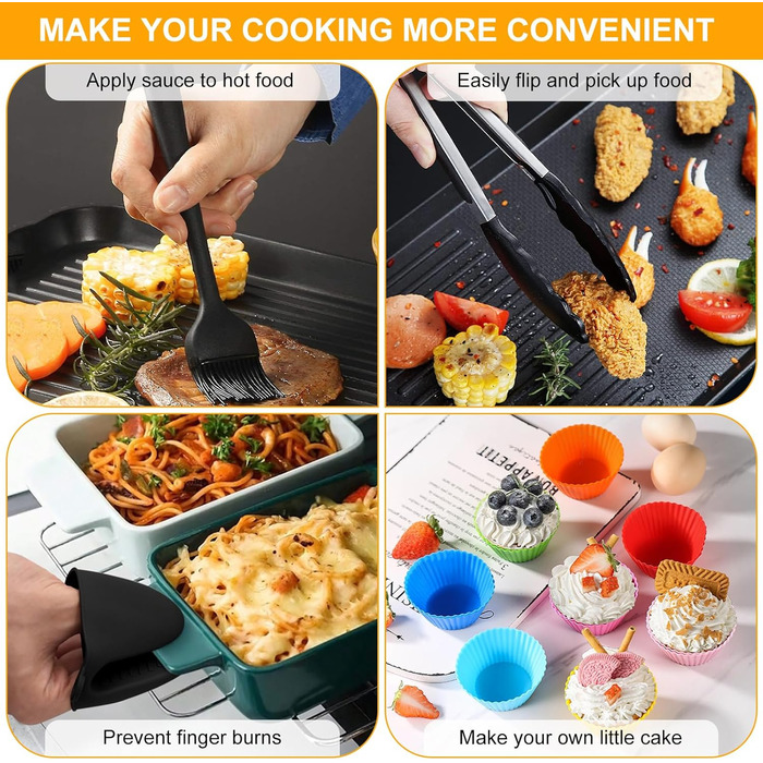 Аксесуари для фритюрниці ARNTY Dual Zone із силіконовою формою підходять для аксесуарів Ninja Foodi AF300EU, AF400EU, Innsky, Princess Dual Аксесуари для фритюрниці 7.6 л-9.5 л