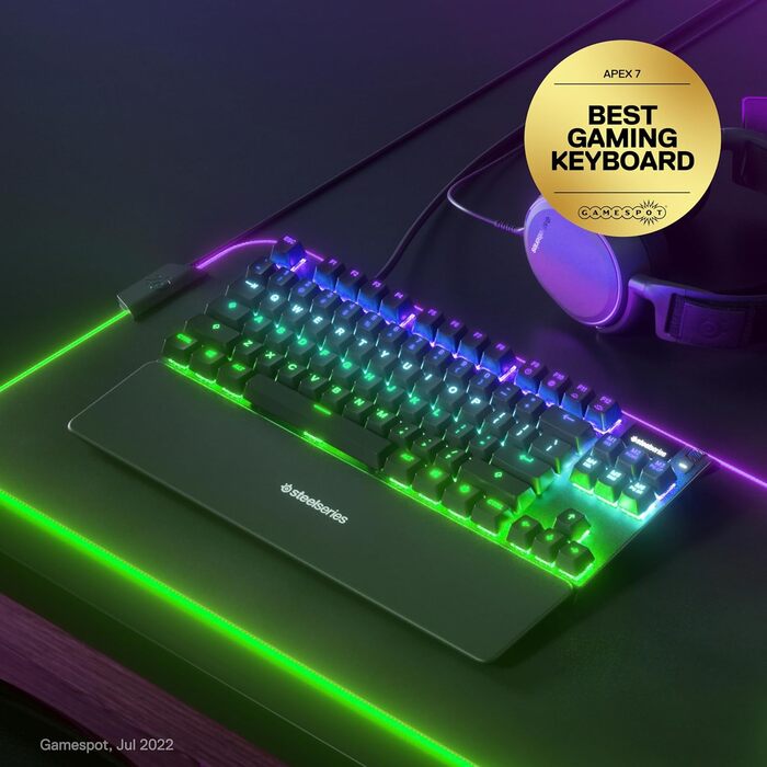 Механічна ігрова клавіатура - Інтелектуальний OLED-дисплей - Червоний перемикач - Англійська (QWERTY) розкладка - Стандартна клаві