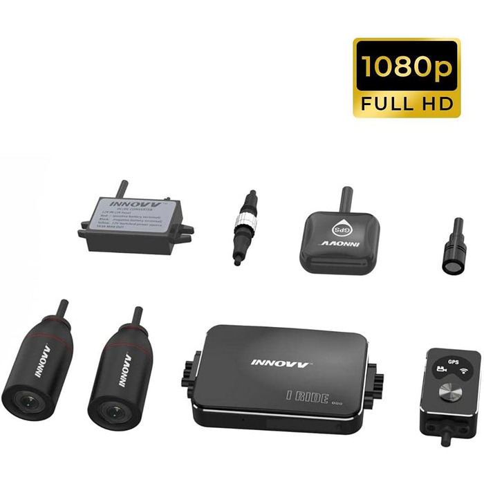 Відеореєстратор для мотоцикла з 2 камерами, 3 -