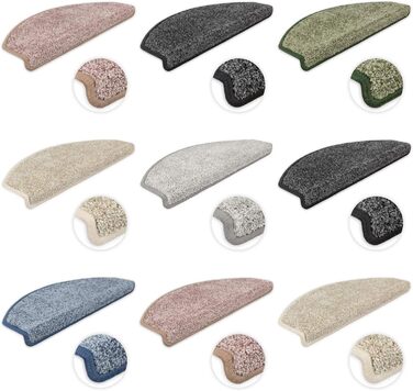 Килимки Kettelservice-Metzker Steps Ventura напівкруглі одинарні та SparSet світло-сірі 15 шт.