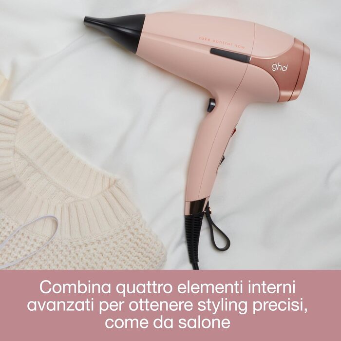 Фен ghd helios Pink Peach, професійний фен з безщітковим двигуном та іонною технологією