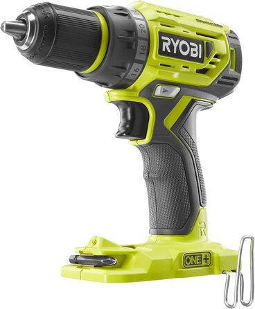 Дриль-шуруповерт Ryobi R18DD7-0 (без акумулятора, світлодіодне підсвічування, 18 В, швидкозажимний патрон 13 мм, 2 передачі, макс.