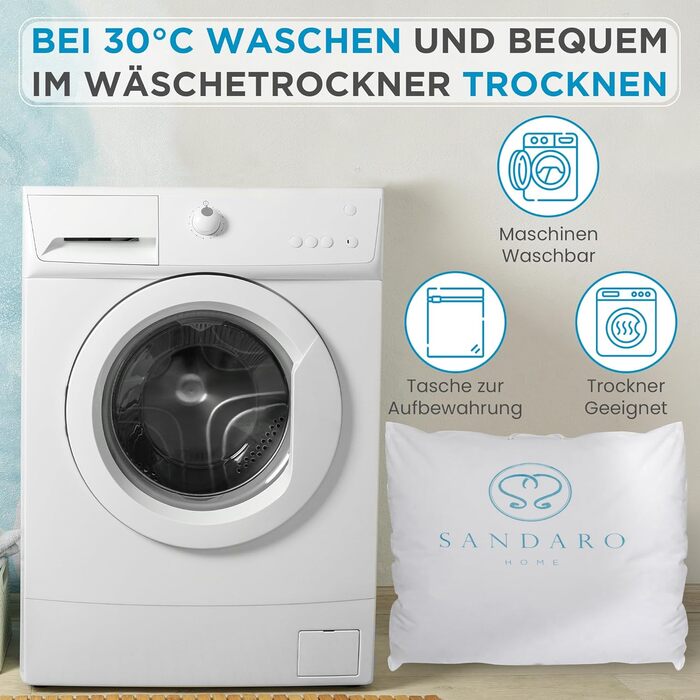 Подушки 80x80 см, комплект з 2 шт. Пухові подушки 80 x 80 см зі 100 натуральним пір&39яним наповнювачем, комплект пір&39яних подушок 80x80 см з гусячим пір&39ям у бавовняному чохлі, сертифіковані Oeko-Tex (2000) 2000 грамів