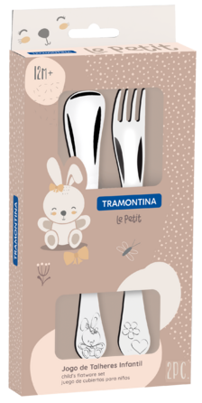 Дитячий набір столових приборів Tramontina Baby Le Petit pink, 2 предмети (6210086)
