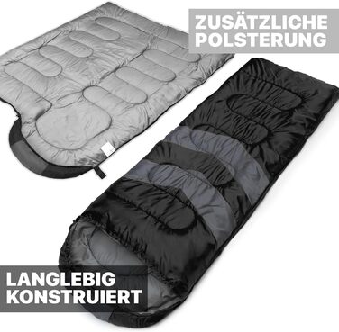 Спальний мішок MalloMe для активного відпочинку - Спальний мішок для дорослих та дітей - Зимовий спальний мішок, Спальні мішки, Кемпінговий спальний мішок, Спальний мішок-ковдра - Зимовий спальний мішок - Легкий, Портативний, Теплий, Спальні мішки-ковдри 