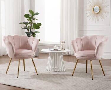Оксамитове крісло для вітальні, крісло для туалетного столика із золотою основою, м&39який квітковий візерунок, крісло-шезлонг, крісло-реклайнер для вітальні/спальні, світло-рожевий