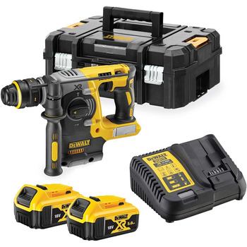 Акумуляторний комбінований перфоратор Dewalt 18 В SDS-plus DCH274P2T (24 мм) (обмежувач обертання та удару, безщітковий двигун, шв