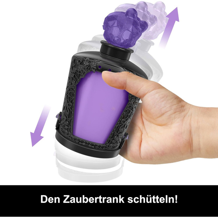 Міні-ляльки Monster High Potions та аксесуари, фігурки-сюрпризи заввишки приблизно 7 см у пляшці для демонстрації з водяною кришкою та брелоками (персонажі можуть відрізнятися), кольорові HYB10