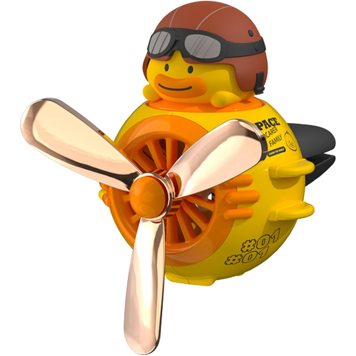 Автомобільний ароматизатор інтер'єру Cute Pilot Duck, вентиляційний отвір для ароматизації автомобіля, що обертається пропелер Авт