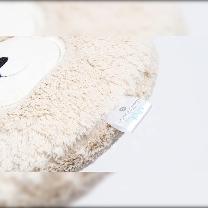 Дитяча подушка ведмедик - Штучне хутро - D28 см - Бежевий ука (1 упаковка) Бежевий