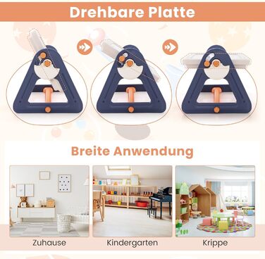 Дитячий столик GOPLUS зі стільцем, дитячий мольберт з двосторонньою стільницею та дошкою, 2 коробки для зберігання, 160 будівельних блоків, ігровий столик, робочий стіл для дітей від 3 років